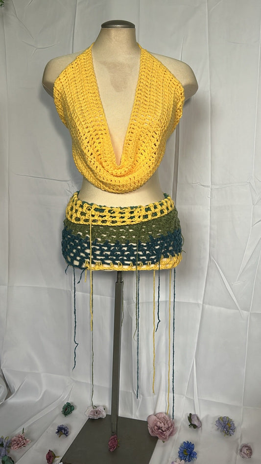 “Dova” two piece set in yellow